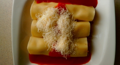 Cannelloni plněné hovězím masem  - krok 1