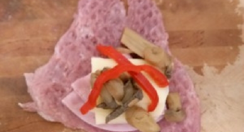 Plnený kmotrovský rezeň - krok 1
