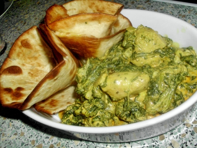 Indické kuře se špenátem / Chicken palak