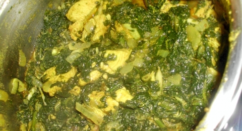 Indické kuře se špenátem / Chicken palak - krok 2