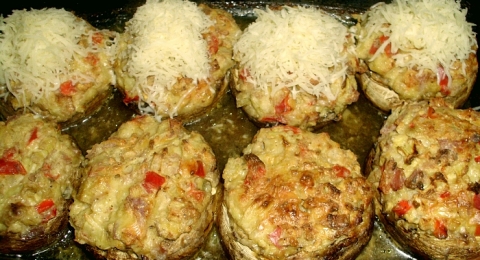 Plněné zapečené žampiony - krok 4