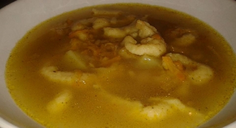 Kmínová polévka s žížalky - krok 1