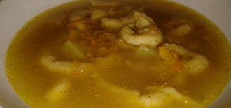 Kmínová polévka s žížalky