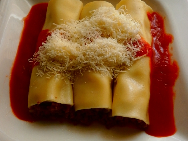 Cannelloni plněné hovězím masem 