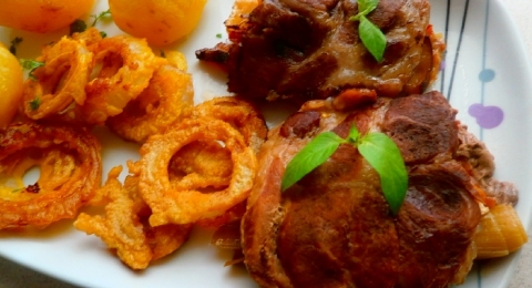 Krkovička pečená v alobale  - krok 1