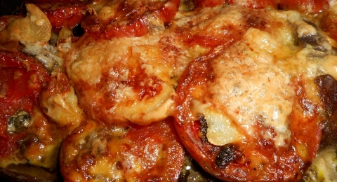 Pečená kuřecí prsa v pestu s rajčaty a mozzarellou - krok 4