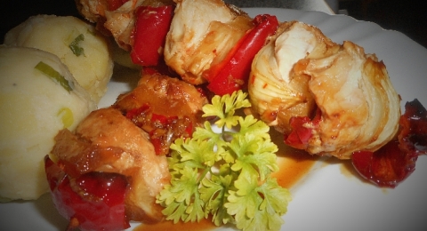 Pikantní kuřecí špízy s ananasem - krok 5