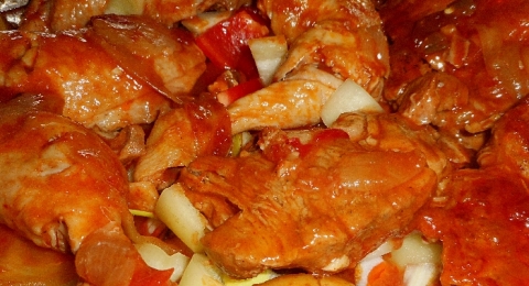 Vepřová a kuřecí salsa se zeleninou  - krok 1