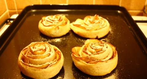 Jabĺčkové ružičky - krok 6