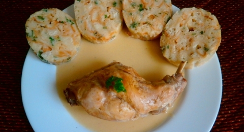 Králík na smetaně  - krok 1