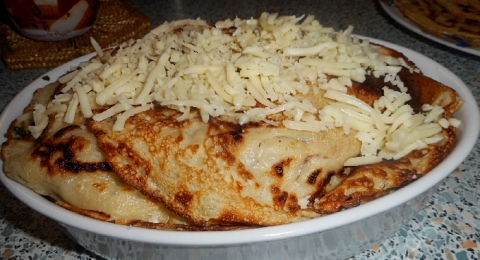 Palačinkové Lasagne se špenátem, zapečené s mozzarellou - krok 2